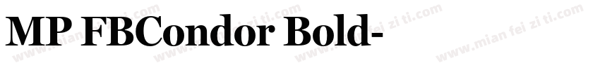 MP FBCondor Bold字体转换